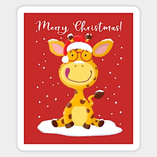 Gregor Giraffe Merry Christmas Magnet